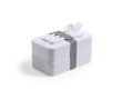 Lunch-box personnalisable antibactérienne couleur blanc