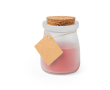 Bougie personnalisable dans pot en verre couleur rouge