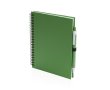 Cahier à spirale personnalisé avec stylo couleur vert