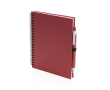 Cahier à spirale personnalisé avec stylo couleur rouge