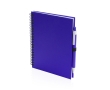 Cahier à spirale personnalisé avec stylo couleur bleu