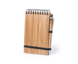 Carnet à spirale et stylo en bambou couleur marron