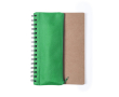 Carnet avec trousse et matériel d'écriture couleur vert