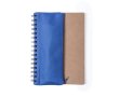 Carnet avec trousse et matériel d'écriture couleur bleu