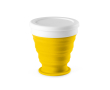 Verre de voyage pliable publicitaire couleur jaune