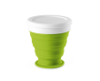 Verre de voyage pliable publicitaire couleur vert clair