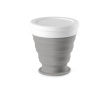 Verre de voyage pliable publicitaire couleur gris