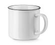 Tasses blanches personnalisées avec le logo couleur blanc