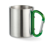 Mugs personnalisés avec mousqueton 220ml couleur vert