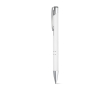 Stylo en aluminium avec le corps en caoutchouc couleur blanc