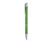 Stylo en aluminium avec le corps en caoutchouc couleur vert clair