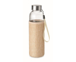Bouteille en verre avec étui en jute couleur beige