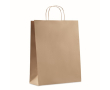 Grand sac papier cadeau coloré couleur beige