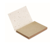 Bloc-notes avec couverture à graine couleur blanc