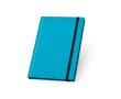 Carnet avec couverture fluorescente couleur bleu ciel