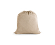Sac cordon publicitaire en coton recyclé couleur ivoire