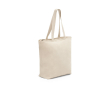 Tote bag avec fermeture éclair couleur ivoire