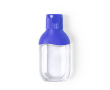 Flacon de gel hydroalcoolique coloré couleur bleu