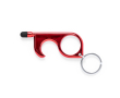 Porte-clés anti-contact en métal coloré couleur rouge
