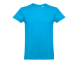 T-shirts floqués pour entreprise 190 g/m2 couleur cyan