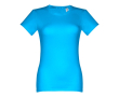 T-shirt blanc classique à col rond 190 g/m2 couleur cyan