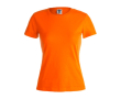 T-shirt blanc en coton épais 180 g/m2 couleur orange
