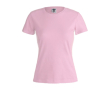 T-shirt blanc en coton épais 180 g/m2 couleur rose