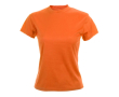 T-shirt technique imprimé avec le logo couleur orange