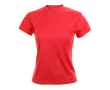 T-shirt technique imprimé avec le logo couleur rouge
