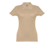 Polo avec logo entreprise femme 195 g/m2 couleur marron clair