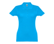 Polo avec logo entreprise femme 195 g/m2 couleur cyan
