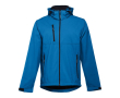 Veste personnalisée soft Shell 280 g/m2 couleur cyan