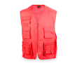 Gilet multipoches pas cher couleur rouge