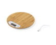 Balance de cuisiner en bambou publicitaire couleur ivoire