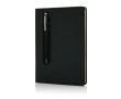 Carnet et stylo avec pointeur tactile couleur noir