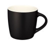 Tasse avec une finition extérieure noire mate couleur blanc