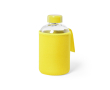 Design original de gourde en verre avec étui couleur jaune