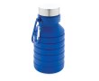 Bouteille pliable avec une conception unique couleur bleu