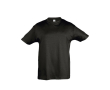 T-shirts basiques pour enfants personnalisés couleur noir