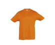 T-shirts basiques pour enfants personnalisés couleur orange