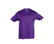 T-shirts basiques pour enfants personnalisés couleur violet