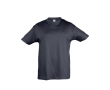 T-shirts basiques pour enfants personnalisés couleur bleu foncé