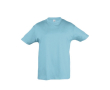 T-shirts basiques pour enfants personnalisés couleur bleu ciel