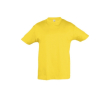 T-shirts basiques pour enfants personnalisés couleur jaune foncé