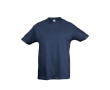 T-shirts basiques pour enfants personnalisés couleur bleu jean