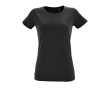 T-shirt femme à imprimer avec logo couleur noir