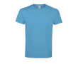T-shirt basique à imprimer avec le logo couleur cyan