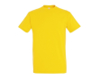 T-shirt basique à imprimer avec le logo couleur jaune foncé
