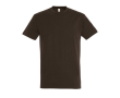 T-shirt basique à imprimer avec le logo couleur marron foncé