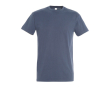 T-shirt basique à imprimer avec le logo couleur bleu jean